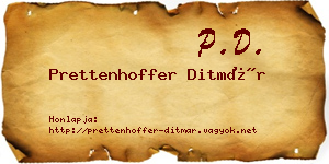 Prettenhoffer Ditmár névjegykártya